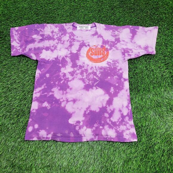 Vintage 90s Phoenix Suns Tie-Dye Shirt S/M 19x24 Purple Made in USA - Picture 1 of 13